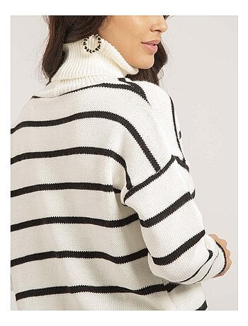 Jersey de cuello vuelto a rayas KATLYN