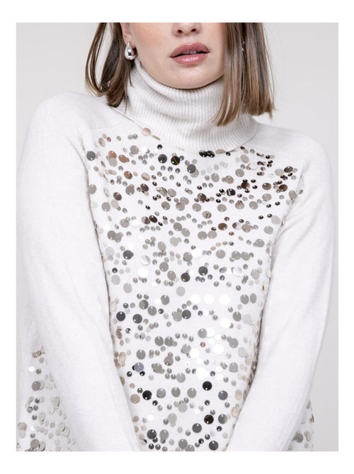 Jersey de cuello vuelto con lentejuelas KILISION - Kiabi