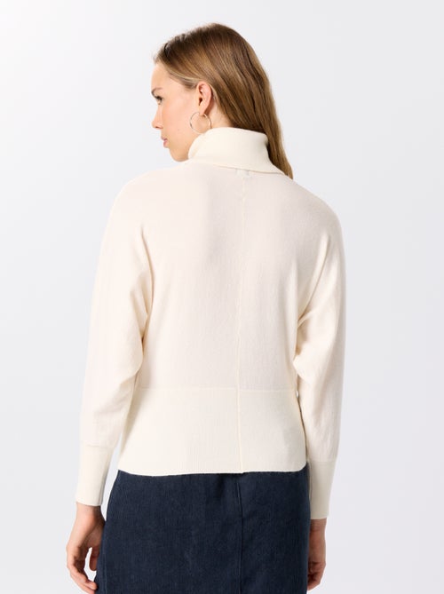 Jersey de cuello vuelto con mangas murciélago - Kiabi Jersey de cuello vuelto con mangas murciélago - Kiabi