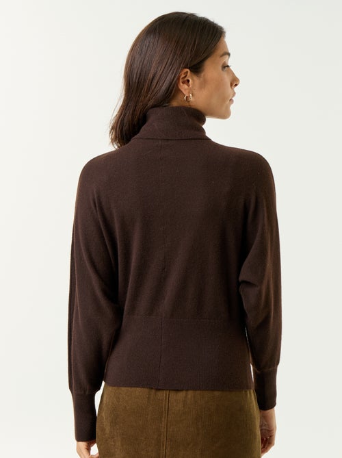 Jersey de cuello vuelto con mangas murciélago - Kiabi Jersey de cuello vuelto con mangas murciélago - Kiabi