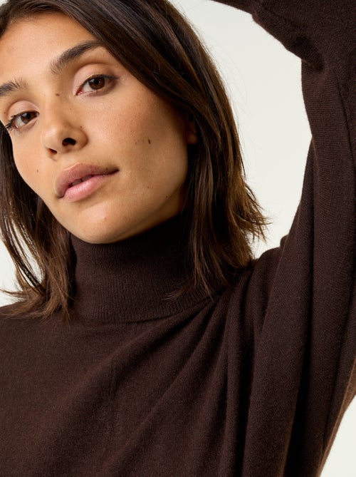 Jersey de cuello vuelto con mangas murciélago - Kiabi Jersey de cuello vuelto con mangas murciélago - Kiabi