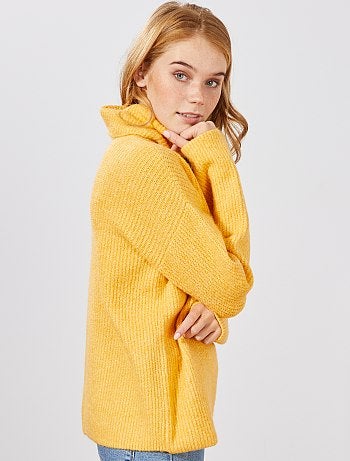 Jersey de cuello vuelto de punto bobo - Kiabi