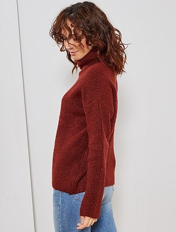 Jersey de cuello vuelto de punto bobo - Kiabi