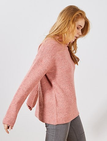 Jersey de cuello vuelto de punto bobo - Kiabi