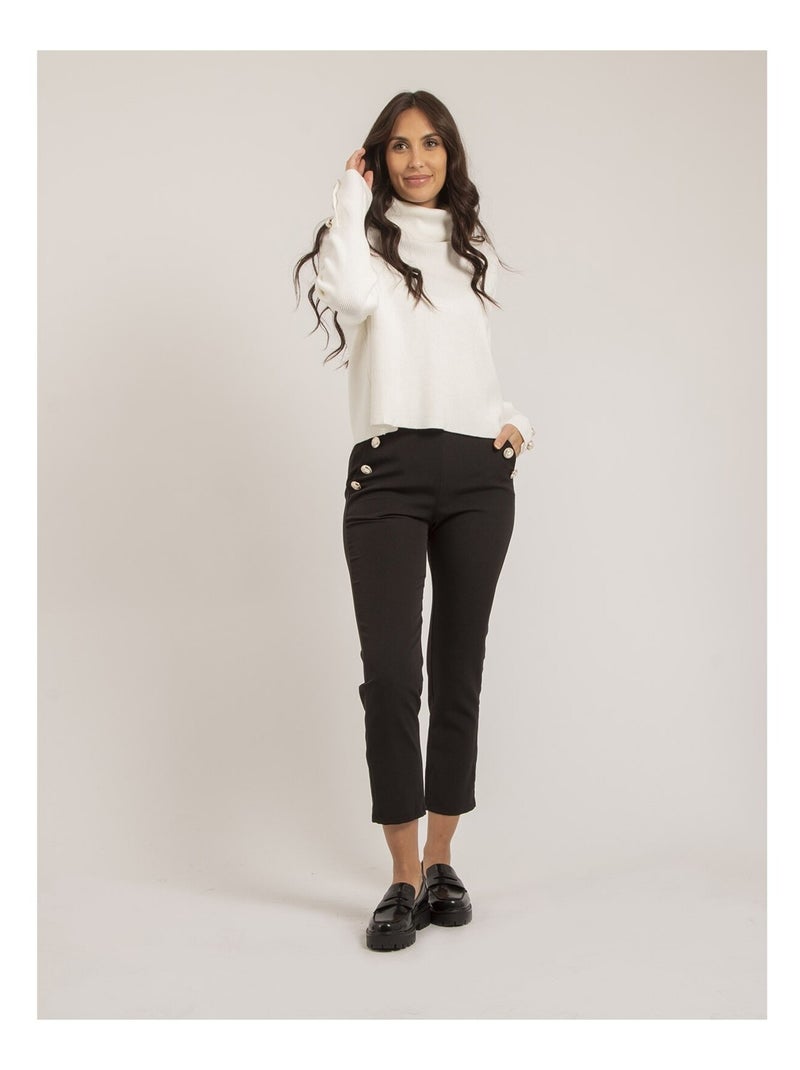 Jersey de cuello vuelto KADY Blanco - Kiabi