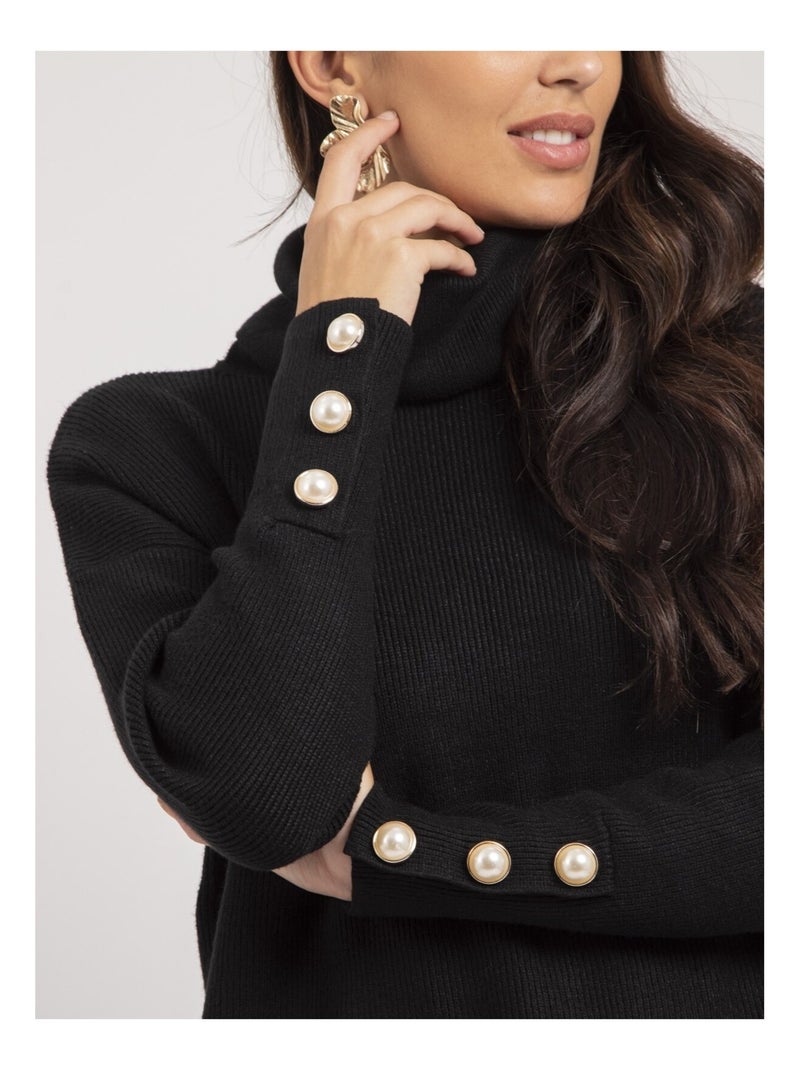 Jersey de cuello vuelto KADY Negro - Kiabi
