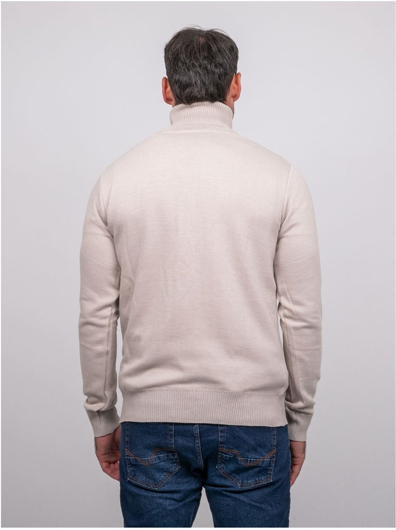 Jersey de cuello vuelto larlequin Beige - Kiabi