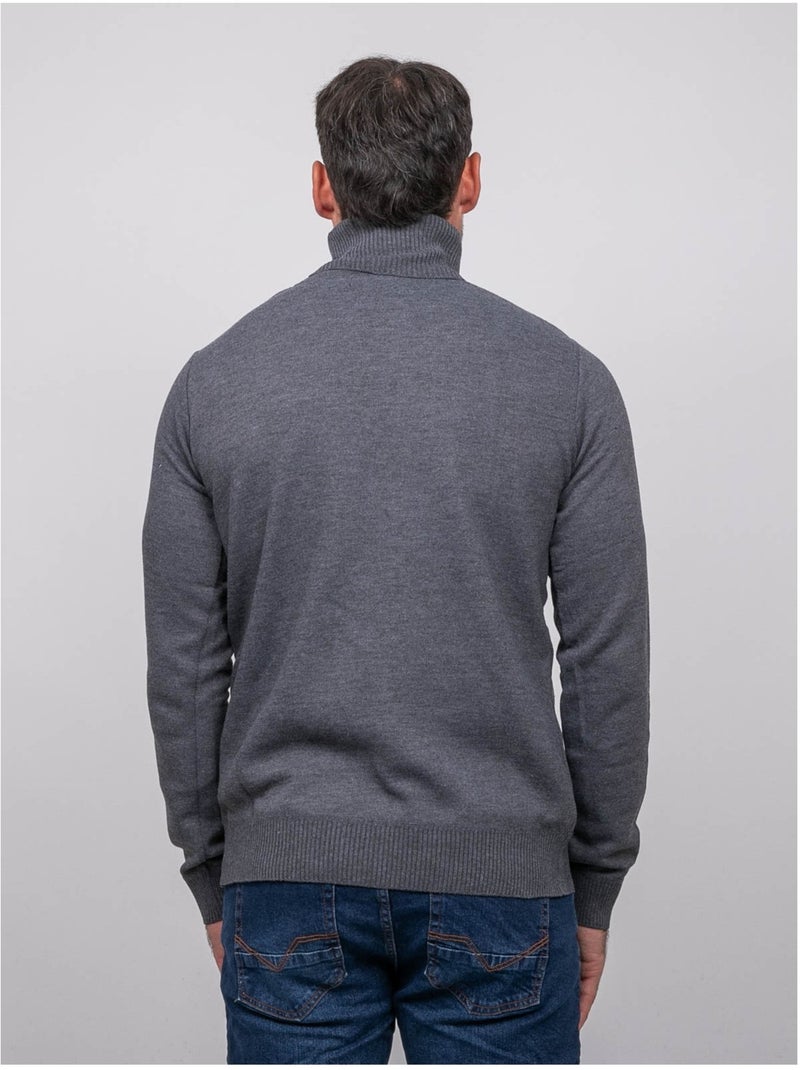 Jersey de cuello vuelto larlequin Gris oscuro - Kiabi