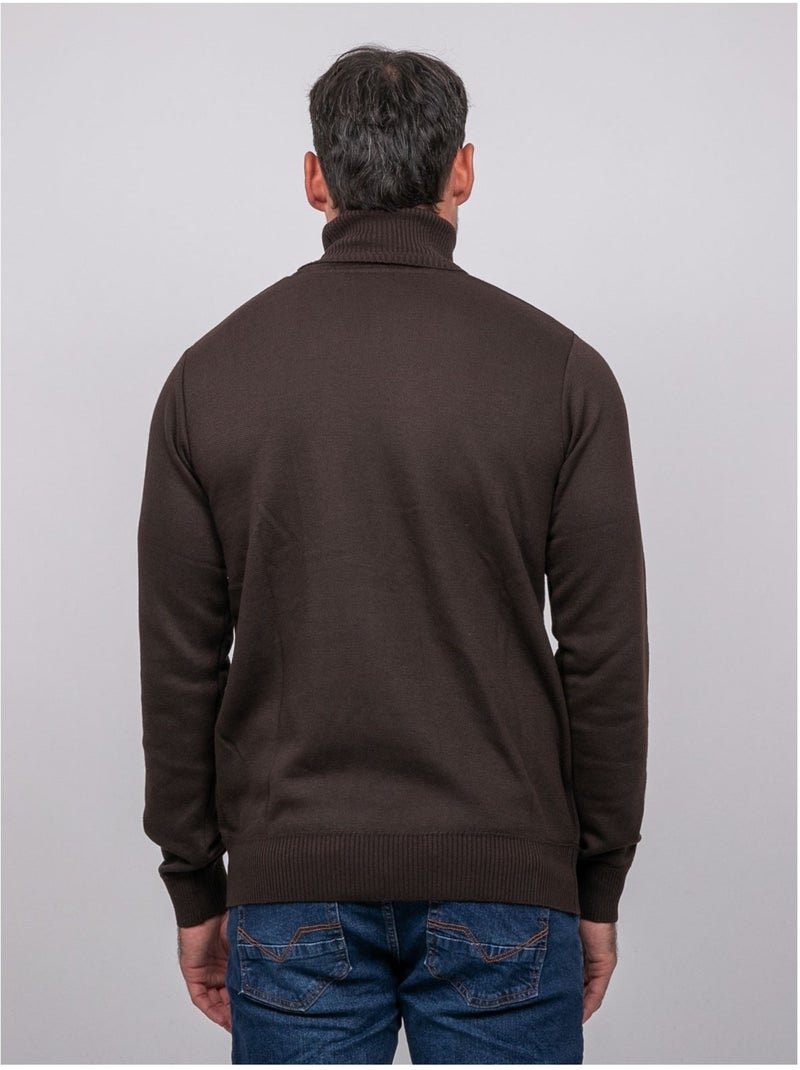 Jersey de cuello vuelto larlequin Marrón - Kiabi