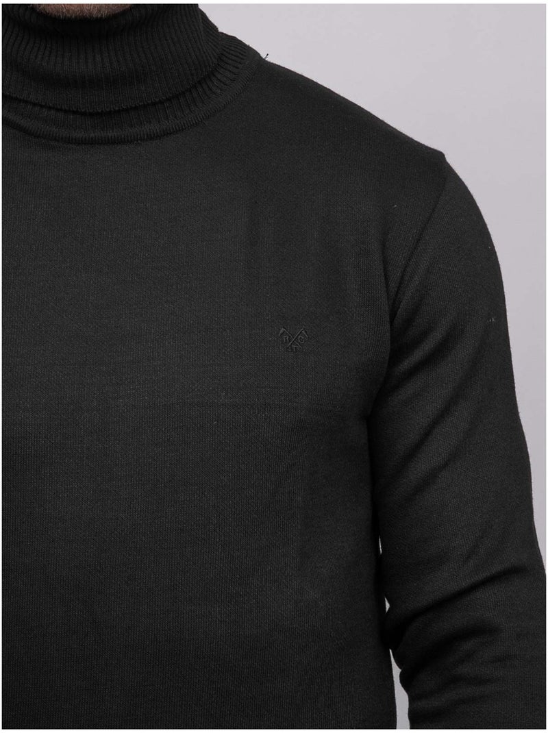 Jersey de cuello vuelto larlequin Negro - Kiabi