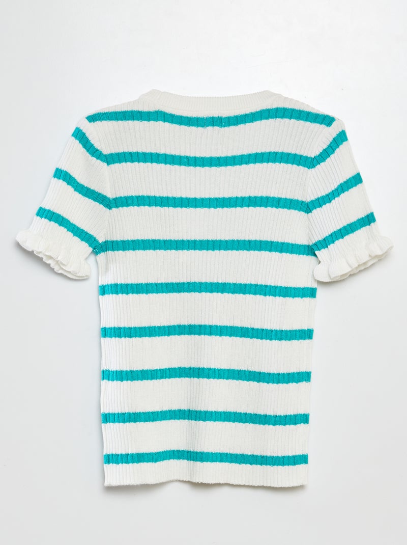 Jersey de estilo marinero VERDE - Kiabi