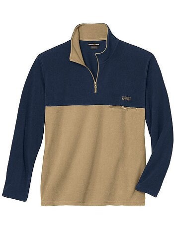 Jersey de forro polar con cuello alto con cremallera