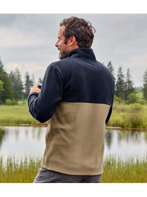 Jersey de forro polar bicolor con cuello alto y cremallera - Kiabi Jersey de forro polar bicolor con cuello alto y cremallera - Kiabi