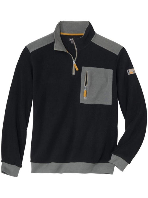 Jersey de forro polar con cuello alto con cremallera - Kiabi