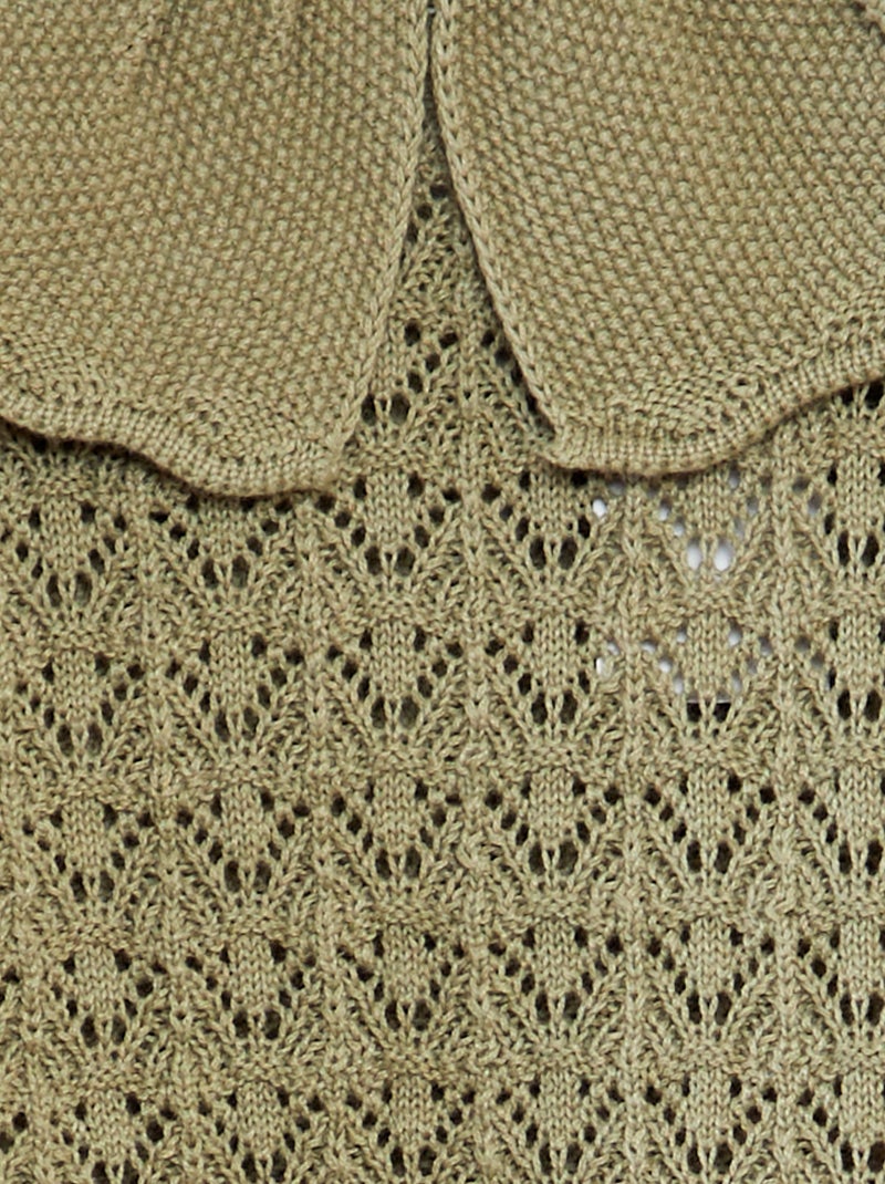 Jersey de ganchillo con cuello bebé VERDE - Kiabi