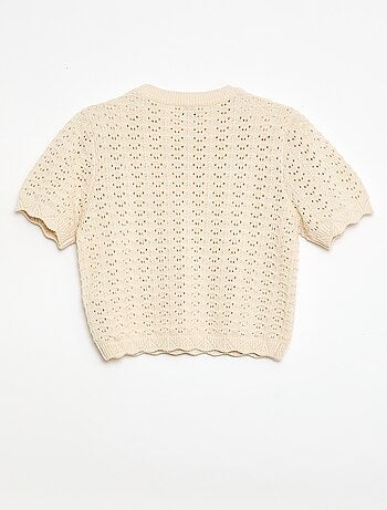 Jersey de ganchillo de manga corta