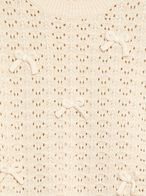 Jersey de ganchillo de manga corta - Kiabi