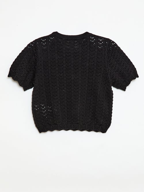 Jersey de ganchillo de manga corta - Kiabi