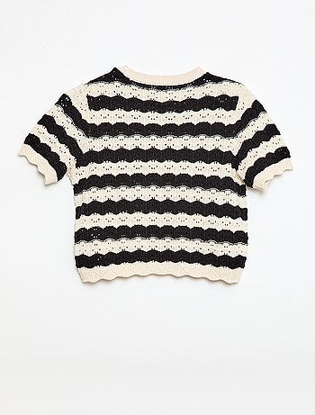 Jersey de ganchillo de manga corta