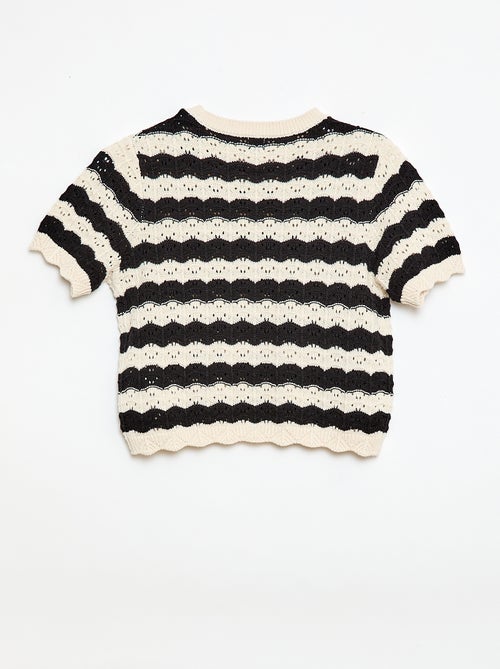 Jersey de ganchillo de manga corta - Kiabi