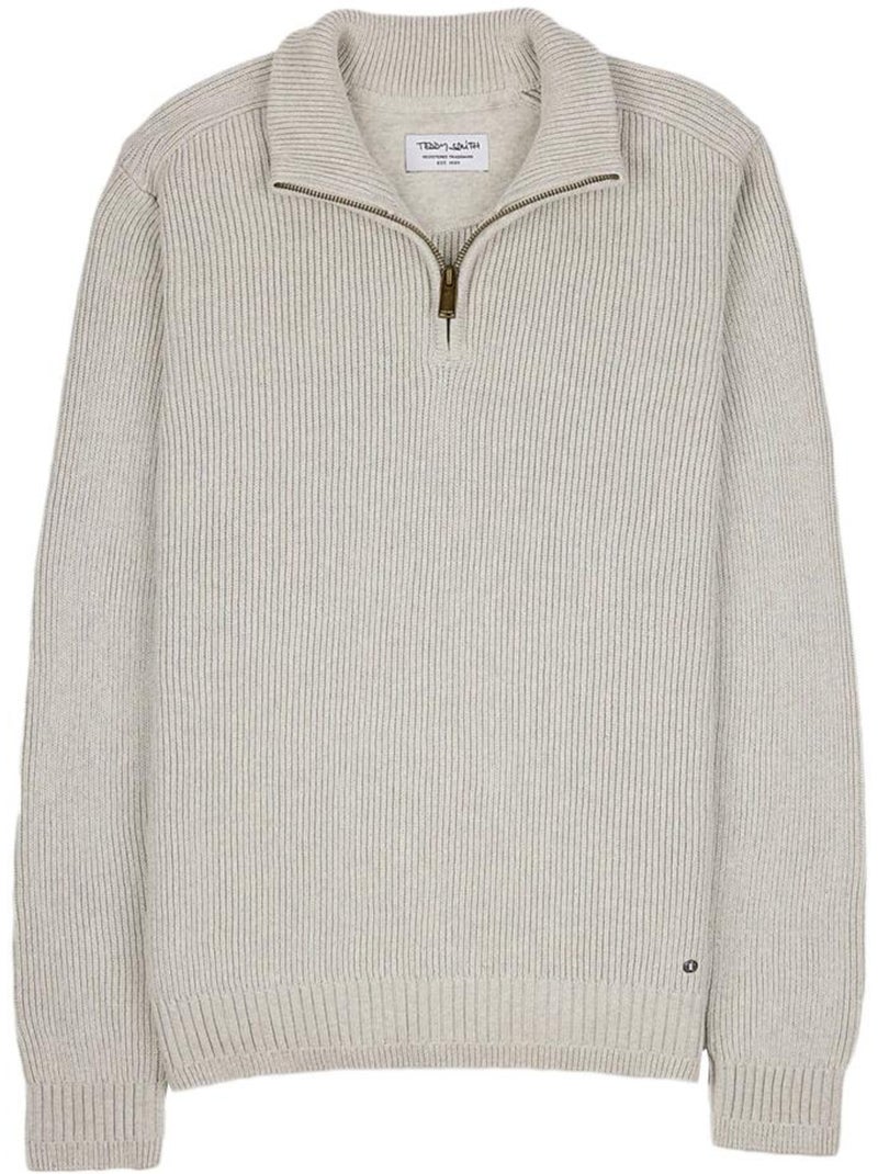 Jersey de hombre teddy smith con media cremallera Beige - Kiabi