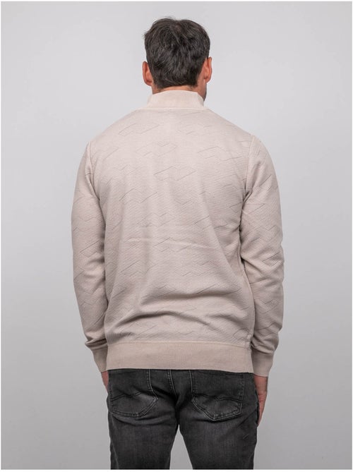 Jersey de jacquard con cuello camionero y cremallera lamaton - Kiabi Jersey de jacquard con cuello camionero y cremallera lamaton - Kiabi
