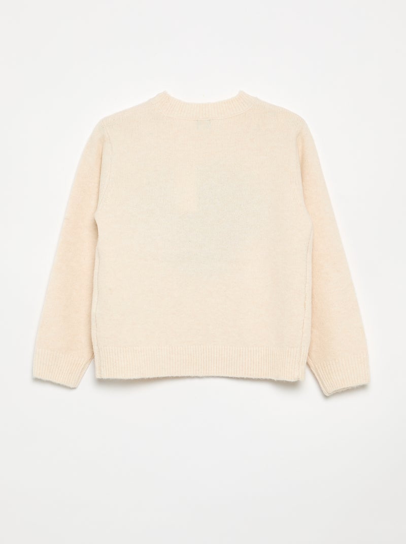 Jersey de jacquard 'Navidad' Beige - Kiabi
