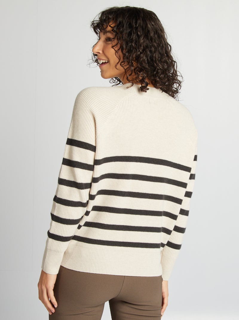 Jersey de lactancia con cierre de botones BEIGE - Kiabi