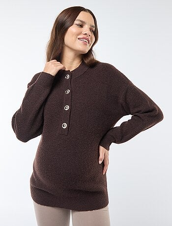 Jersey de lactancia con cierre de botones