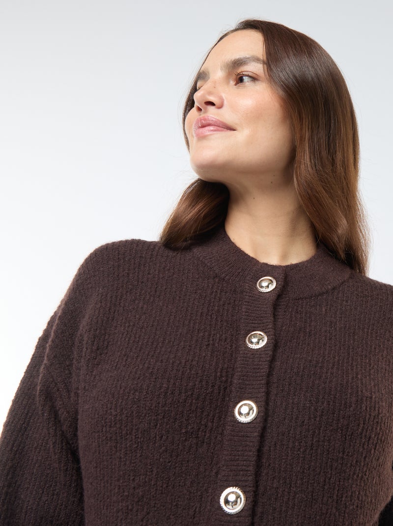 Jersey de lactancia con cierre de botones Marron - Kiabi