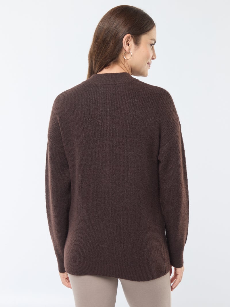 Jersey de lactancia con cierre de botones Marron - Kiabi
