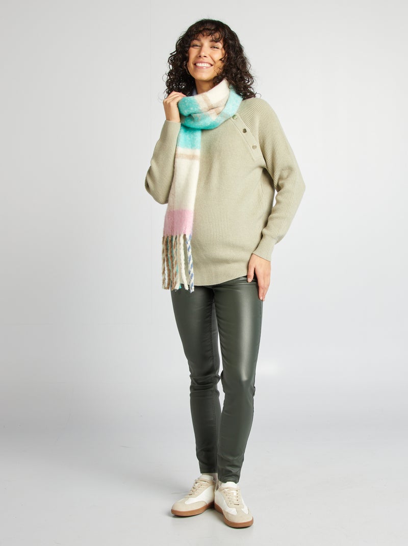 Jersey de lactancia con cierre de botones VERDE - Kiabi