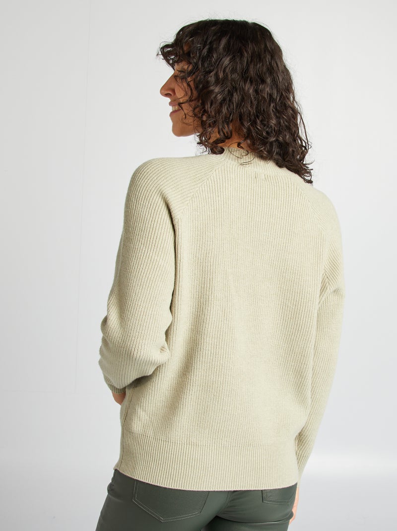 Jersey de lactancia con cierre de botones VERDE - Kiabi