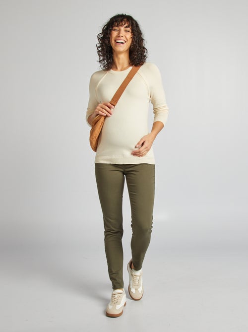 Jersey de lactancia con cierre de cremallera - Kiabi