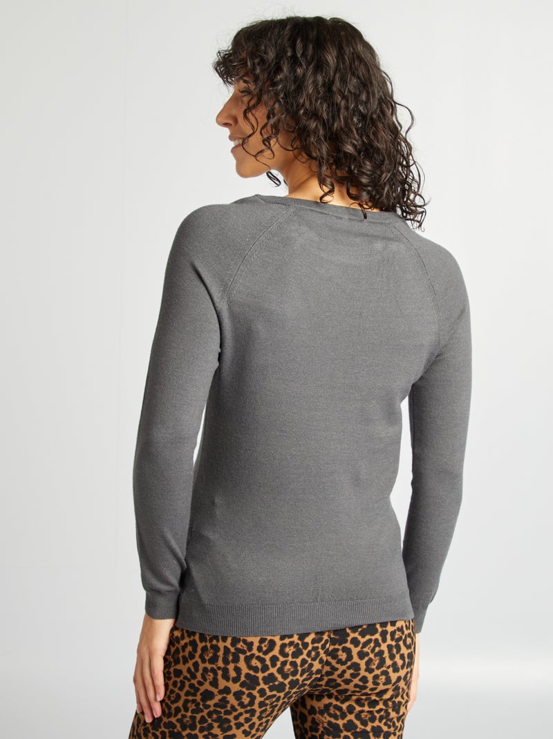 Jersey de lactancia con cierre de cremallera GRIS - Kiabi