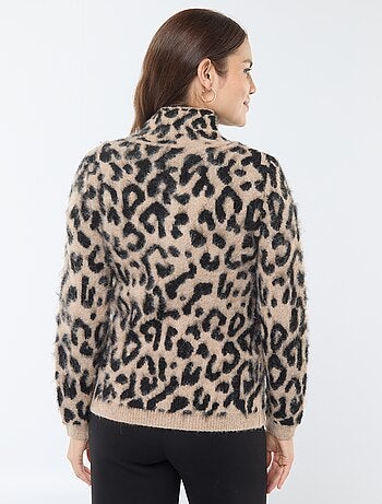 Jersey de lactancia con estampado de leopardo