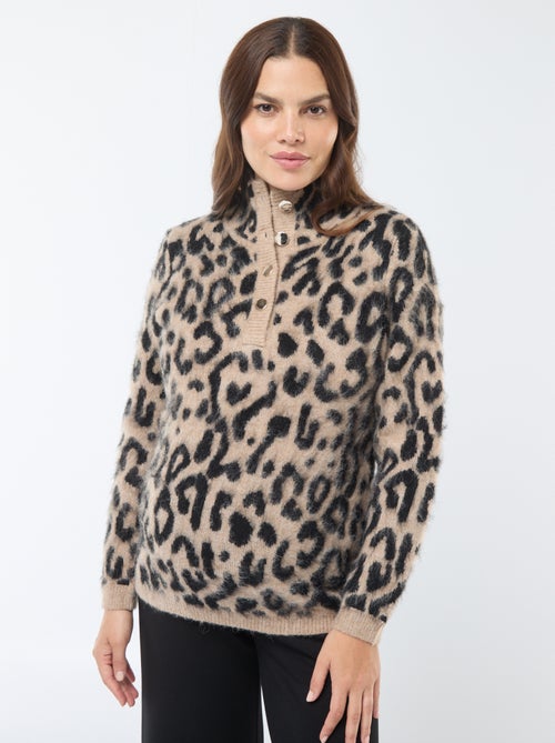 Jersey de lactancia con estampado de leopardo - Kiabi