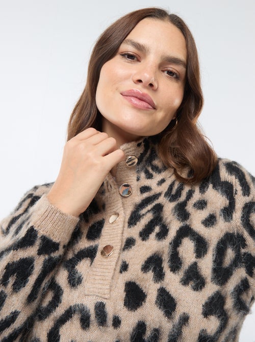 Jersey de lactancia con estampado de leopardo - Kiabi