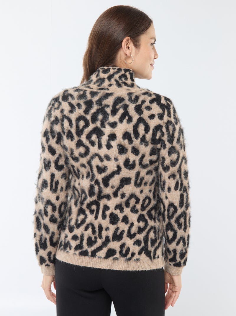 Jersey de lactancia con estampado de leopardo Beige - Kiabi