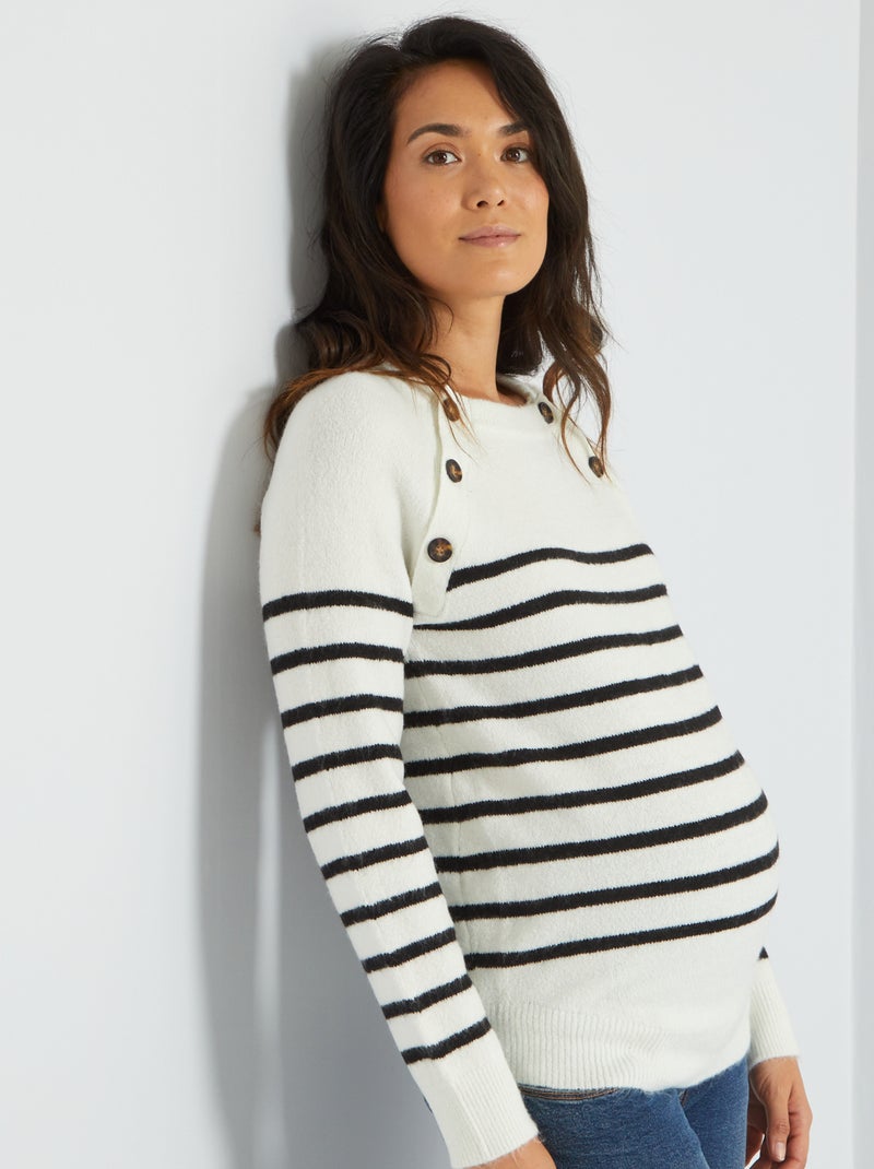 Jersey de lactancia de punto BLANCO - Kiabi
