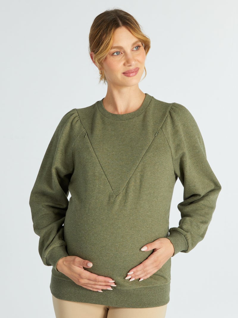 Jersey de lactancia verde liquen - Kiabi