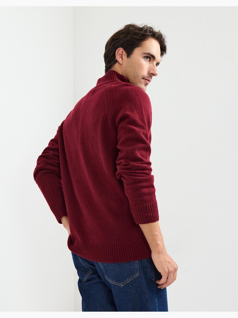 Jersey de lana con cremallera, MO Fashion Rojo - Kiabi