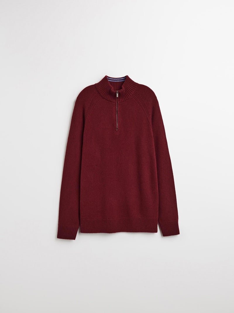 Jersey de lana con cremallera, MO Fashion Rojo - Kiabi