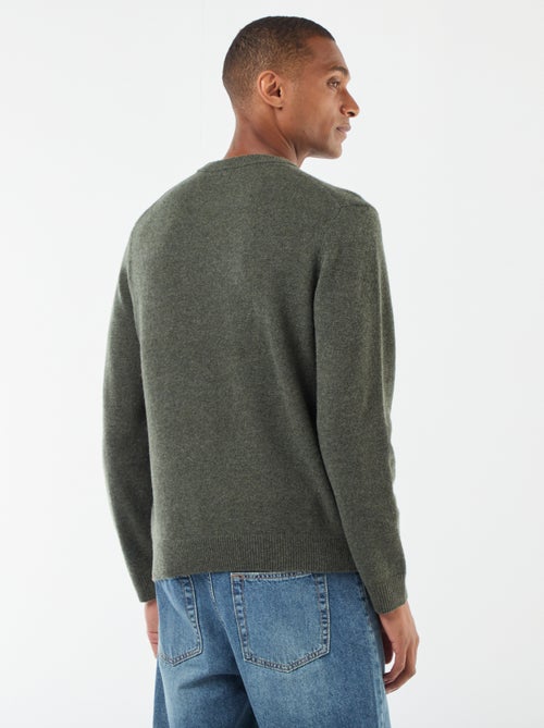 Jersey de lana con cuello redondo - Kiabi