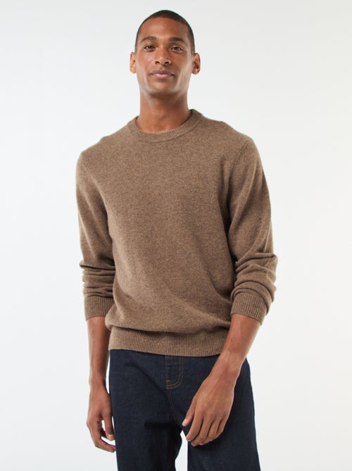 Jersey de lana con cuello redondo - Kiabi