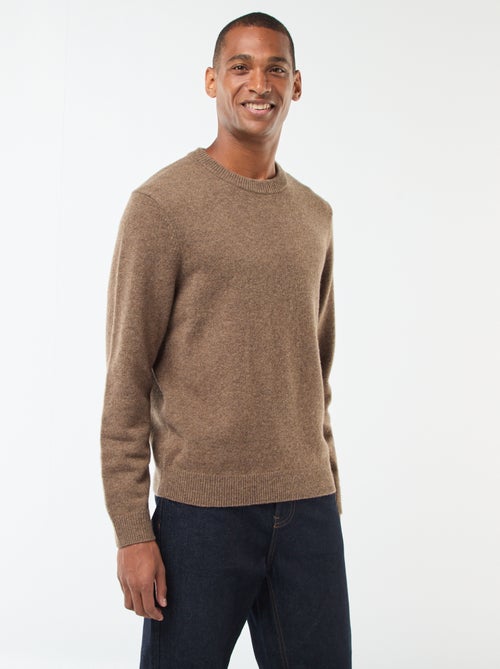 Jersey de lana con cuello redondo - Kiabi