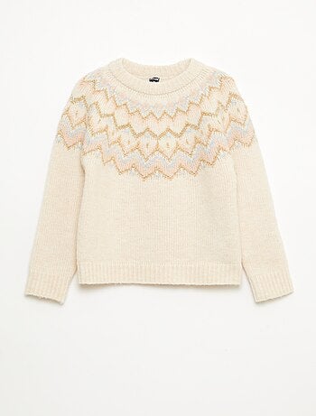 Jersey de lana con diseño jacquard