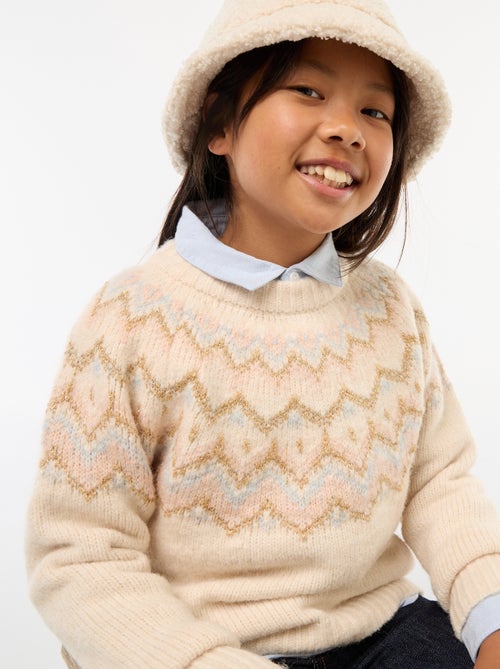 Jersey de lana con diseño jacquard - Kiabi