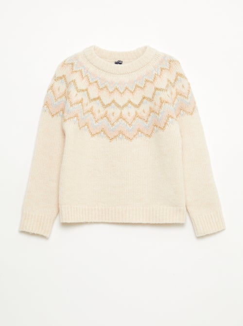Jersey de lana con diseño jacquard - Kiabi