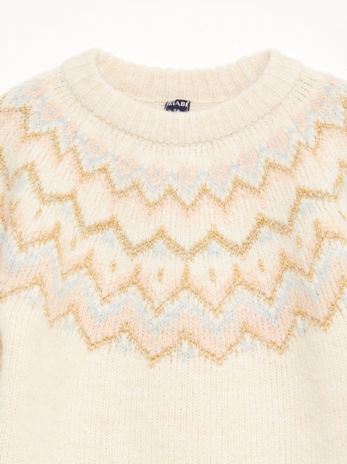 Jersey de lana con diseño jacquard - Kiabi